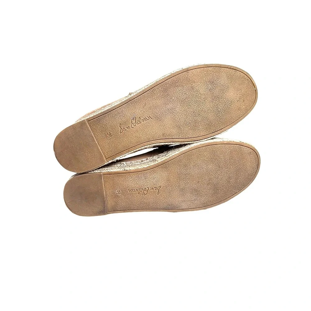 Sam Edelman Cherlene Espadrille Women 9.5 Tan Suede Platform Slip On